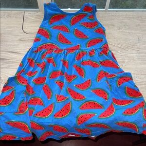 Hanna Andersson Blue and Red Watermelon Dress
